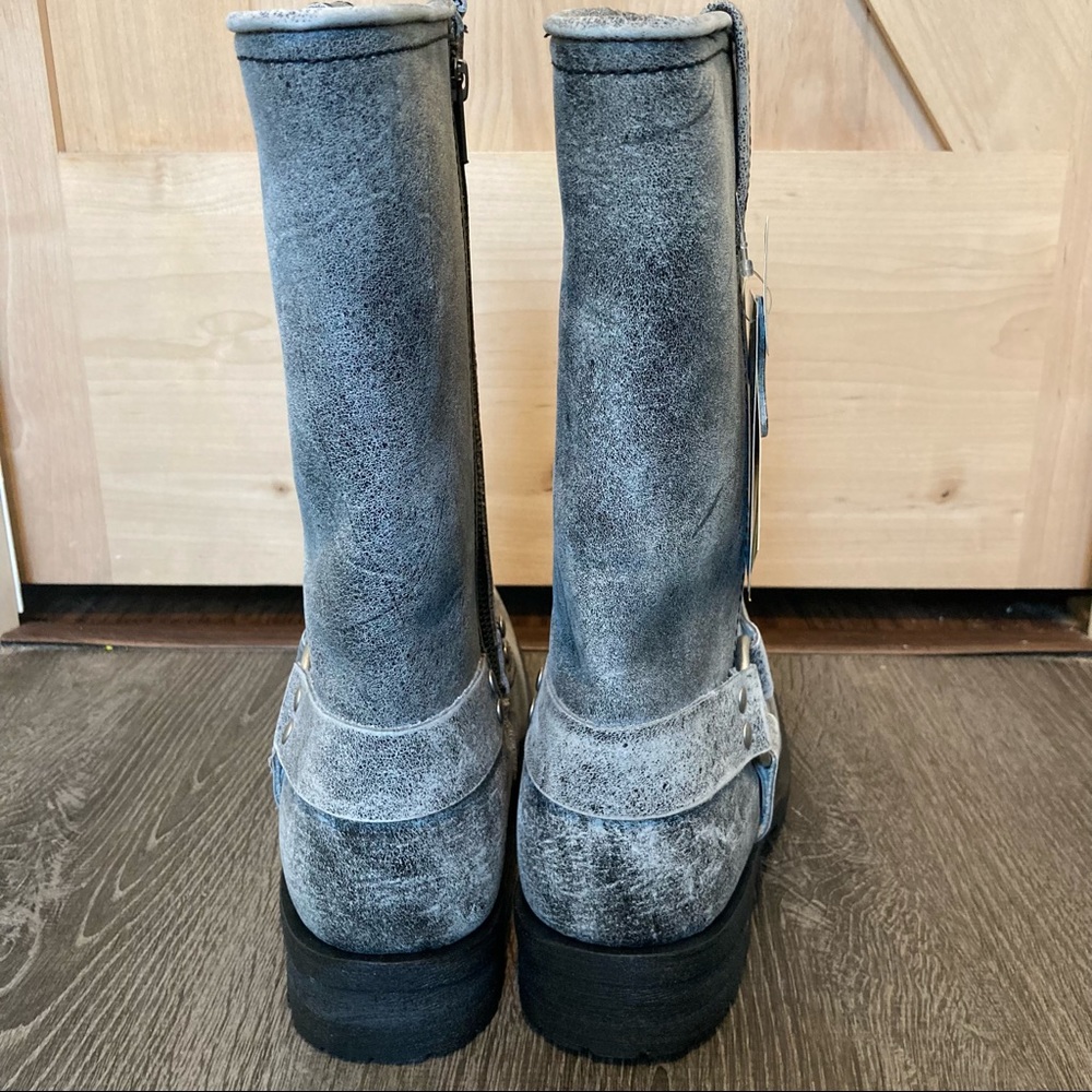 Ride Tecs Mens 13” Stone Wash Leather Harness Boots Size 8.5M  NWOB - Picture 6 of 15